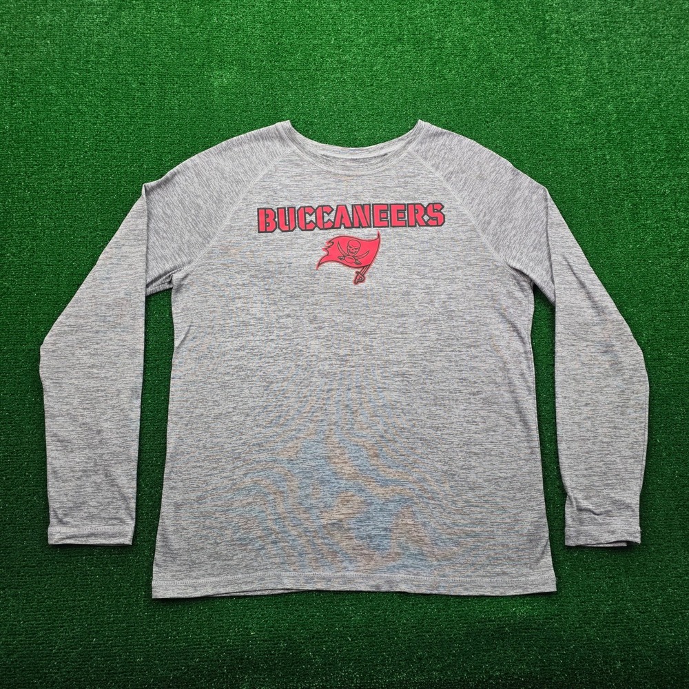 Tampa Bay Buccaneers Tshirt Mens Large Gray Long‎ Sleeve NFL Football Athletic